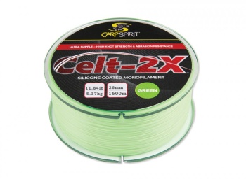 FIR MONOFILAMENT CARP SPIRIT CELT-2X VERDE FLUO 0.26/5.37KG 1600M