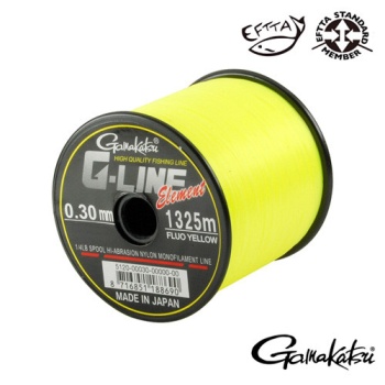FIR MONOFILAMENT GAMAKATSU G-LINE YELLOW 0.26MM 4,80KG.1820M