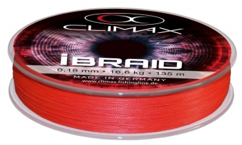 FIR TEXTIL CLIMAX IBRAID X8 FLUO RED 135M 0.16MM 14.2KG