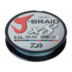 FIR TEXTIL DAIWA J-BRAID X8 MULTICOLOR 020MM/13KG/150M