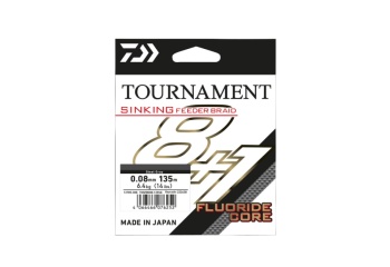 FIR TEXTIL DAIWA TOURNAMENT SINKING FEEDER BRAID 8+1 0.10MM/135M GRI