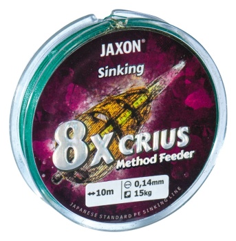 FIR TEXTIL JAXON CRIUS PE X8 FLASH GREEN 150m 0.08mm 5kg