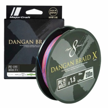 FIR TEXTIL MAJOR CRAFT DANGAN BRAID X 8X 300m #5.0 80lb Multicolor