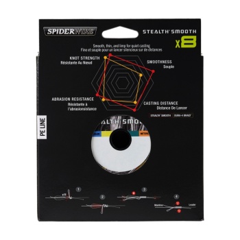 FIR TEXTIL SPIDERWIRE STEALTH SMOOTH8 X8 PE BRAID 600M 654YD 0.19MM 18KG 39LB MULITI - Img 8