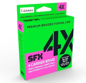 FIR TEXTIL SUFIX SFX 4X BRAID 150YDS 0.128MM / 5.5KG / 12LB / HOT YELLOW