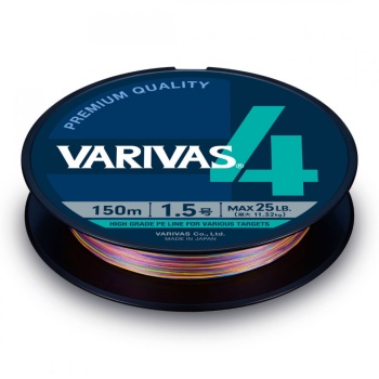FIR TEXTIL VARIVAS PE 4 MARKING EDITION 150M 0.185MM 21LB VIVID 5 COLOR