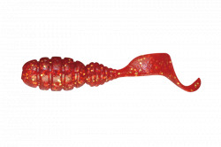 GRUB JACKALL GOOD MEAL 1.5INCH RED GOLD FLAKE 8BUC/PL