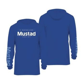 HANORAC MUSTAD TECHNICAL LONGSLEEVE UV HOODIE BLUE MAR.S