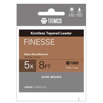 INAINTAS FLY TIEMCO FINESSE TAPERED LEADER 8FT 5X