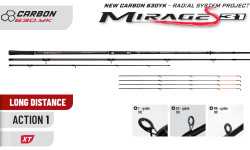 LANSETA COLMIC MIRAGE S31 LONG DISTANCE 3.90M HH 240GR 2+3BUC
