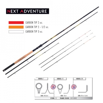 LANSETA COLMIC NEXT ADVENTURE FEEDER 3.90M 60GR 3+3BUC - Img 3