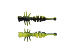 LARVA BERKLEY POWERBAIT POWER LARVAE 40MM BLACK / SUNSHINE YELLOW