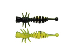 LARVA BERKLEY POWERBAIT POWER LARVAE 55MM BLACK / SUNSHINE YELLOW