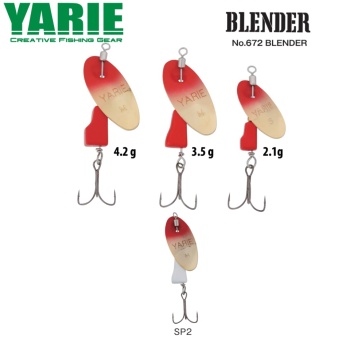 LINGURITA ROTATIVA YARIE JESPA 672 BLENDER 2.1GR CULOARE SP2 RED/WHITE