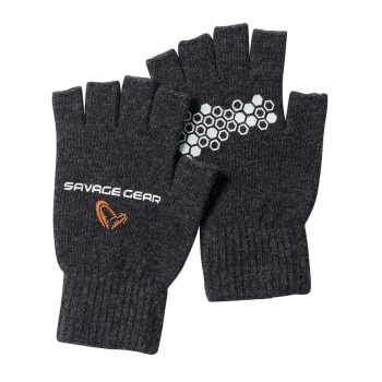 MANUSI SAVAGE GEAR CU DEGETE TAIATE DARK GREY MELANGE MAR.L - Img 2