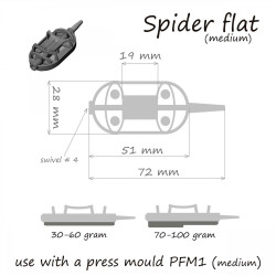 MOMITOR METHOD FEEDER ORANGE SPIDER FLAT DF230 30GR BULK