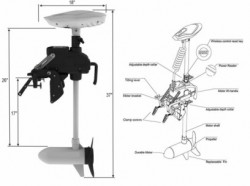 MOTOR ELECTRIC TROLLING HASWING CAYMAN T 55LB