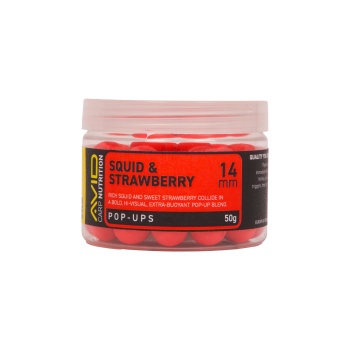 POP-UP AVID CARP SQUID & STRAWBERRY 14MM RED