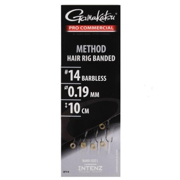 RIG GAMAKATSU METHOD HAIR RIG BAND NR.14/0,19MM/10CM 8BUC/PL