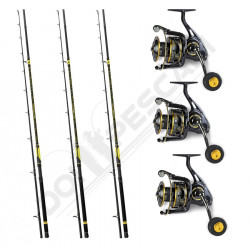 SET 3 LANSETE BLACK CAT PERFECT PASSION XH-S 3.20M + 3 MULINETE SOMN BLACK CAT BUSTER SPIN 6120 FD