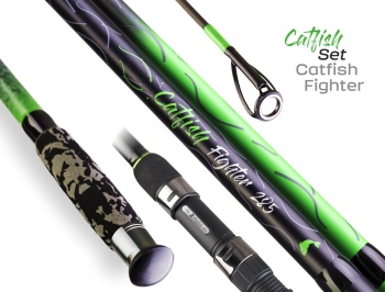SET LANSETA ZFISH CATFISH FIGHTER 2.85M 100-300G + MULINETA ZEUS ZX 8000 - Img 2