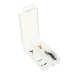 SET PESCUIT LA MUSCA SHAKESPEARE CARBON ROD, REEL, LINE, LEADER, FLYBOX & FLYS COMBO 8' 4PC / 5/6 WF6+56 (20LB NYLON BACKING)