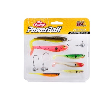 SET SHADURI BERKLEY POWERBAIT PRO PACK JIG MINNOW DARK WATER - Img 2