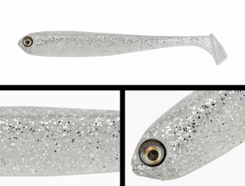 SHAD ADUSTA PENTA SHAD 5 12.7CM 013 CLEAR SILVER GLITTER S 4BUC/PLIC
