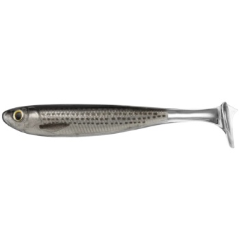 SHAD LIVE TARGET SLOW-ROLL MULLET PADDLE TAIL 10CM 717 SILVER/BLACK