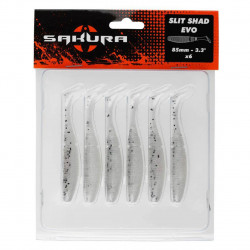SHAD SAKURA SLIT SHAD EVO 85MM 051 PEPPER MINT 6BUC
