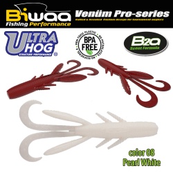 SHAD ULTRA HOG 4 10CM 08 PEARL WHITE 8BUC/PLIC