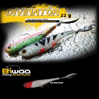 SPINNERTAIL BIWAA DIVINATOR MEDIUM 18CM 35GR 15 RED HEAD