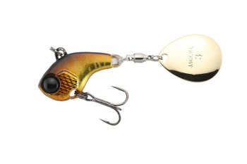 SPINNERTALE JACKALL DERACOUP 1OZ SILVER POWDER GOLD&BLACK