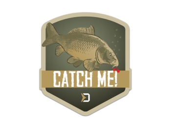 STICKER DELPHIN CATCHME CRAP / 9X8CM