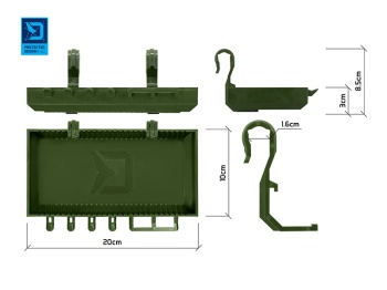 TAVA PENTRU RODPOD DELPHIN SHELFPOD CAMO 20X10X3CM - Img 9