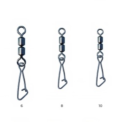 Vartej Dublu cu Agrafa Nytro No.6 Feeder Swivel+Hooked Snap NR.6