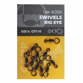 VARTEJ ORANGE NO.4 SWIVELS NEGRU MAT OCHET MARE 10BUC - Img 3