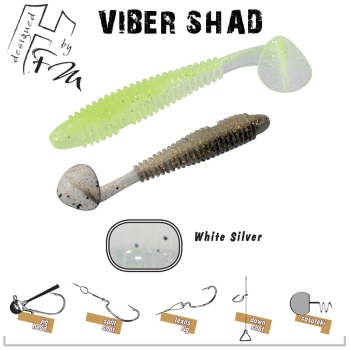 VIBER SHAD HERAKLES 3.8 9.7cm WHITE SILVER