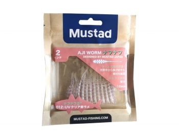 VIERME MUSTAD AJI MICRO NAF 5CM UV CLEAR / PURPLE GLITTER 10BUC / PL - Img 2