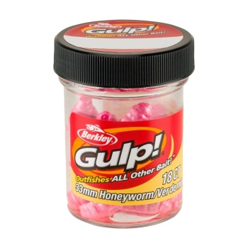 VIERMI ARTIFICIALI BERKLEY GULP HONEY WORM 33MM BUBBLEGUM - Img 4