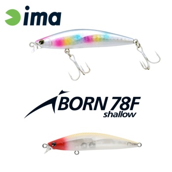 VOBLER IMA IBORN 78F SHALLOW 78MM 8.5GR 015 CLASSICAL RED HEAD