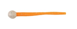 WORM BERKLEY POWERBAIT FLOATING MICE TAILS GLOW / ORANGE SILVER