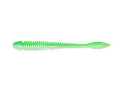 WORM BERKLEY POWERBAIT POWER FLAIL 90MM SPRNG GRN / WHITE