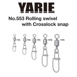 AGRAFA CU VARTEJ YARIE JESPA 553 CROSSLOCK SNAP 50LB 6BUC/PLIC