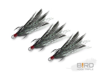 ANCORA DELPHIN BIRD HOOK TRIPLE / 3BUC PENE NEGRE #6 - Img 2