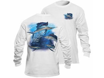 BLUZA FLYING FISHERMAN SAILFISH FRENZY WHITE