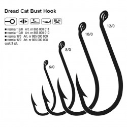 CARLIG KONGER DREAD CAT® BUST NO.8/0 BLACK NICKEL 3BUC