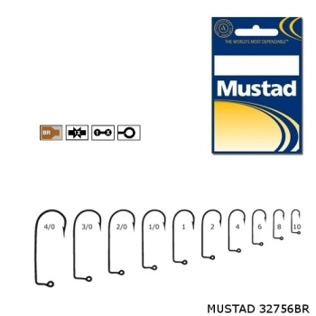 CARLIG MUSTAD JIG BRONZ NR 1/0 32756 100BUC/PL
