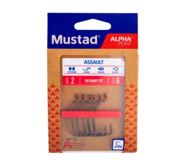 CARLIG MUSTAD TAK-OFFSET WORM OCHET TITAN 4BUC/PL NR. 6/0 - Img 4