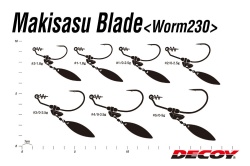 CARLIGE OFFSET LESTATE DECOY WORM 230G MAKISAGU BLADE GOLD LESTAT NR.2/0 2.5GR